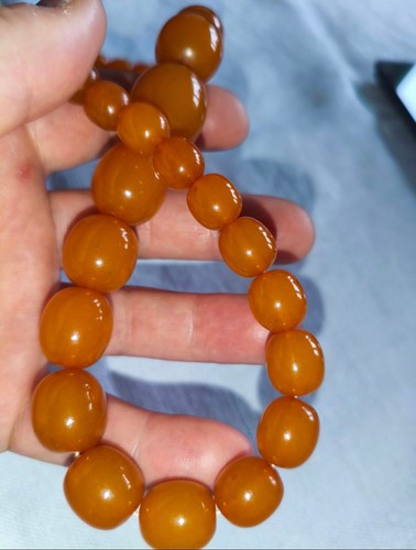 Vintage natur bernstein kette - vintage,