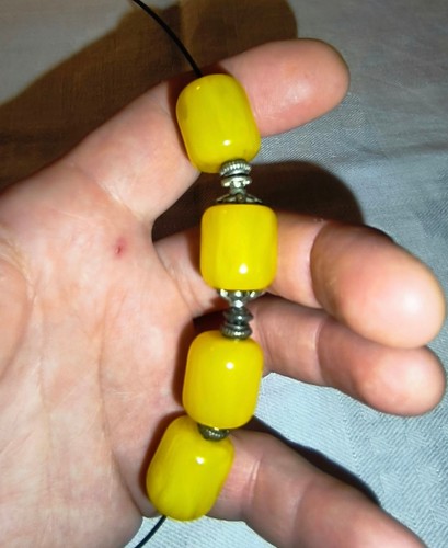 Vintage collier gelb - vintage,
