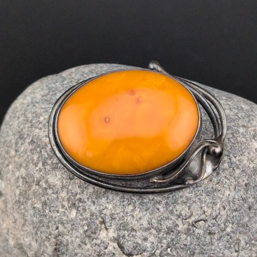 Brosche silber bernstein 925 - silber,
