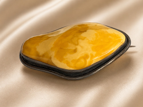 Butterscotch brosche 925er - butterscotch,