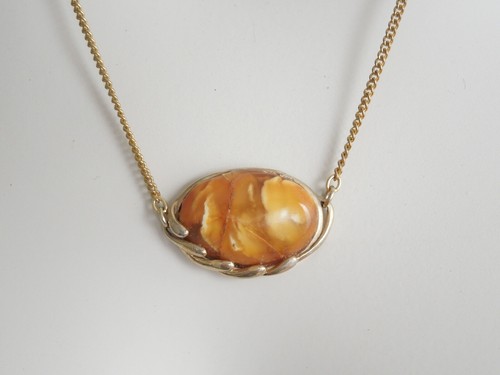 Collier kette natur bernstein - collier,